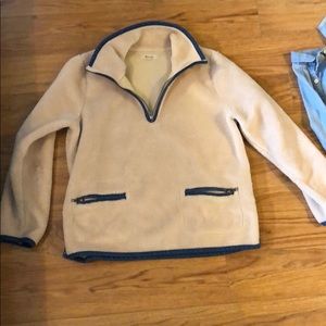 madewell sherpa quarter zip